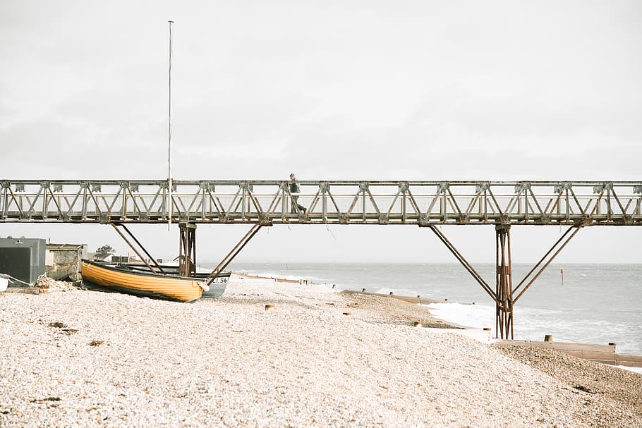 water, built structure, bridge, sea, sky, transportation, bridge - man made structure HD wallpaper