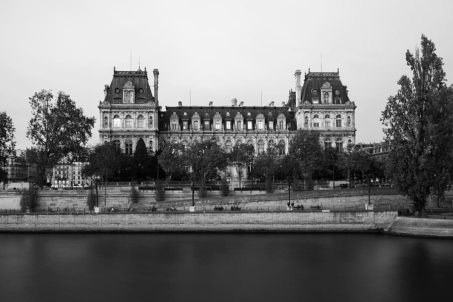 french, paris, building, river, architecture, built structure HD wallpaper