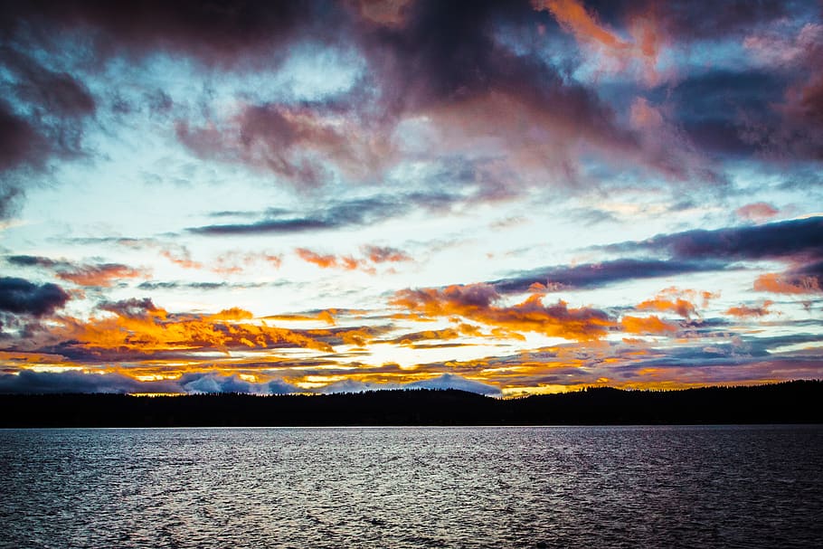 united states, mccall, cloud - sky, scenics - nature, water HD wallpaper