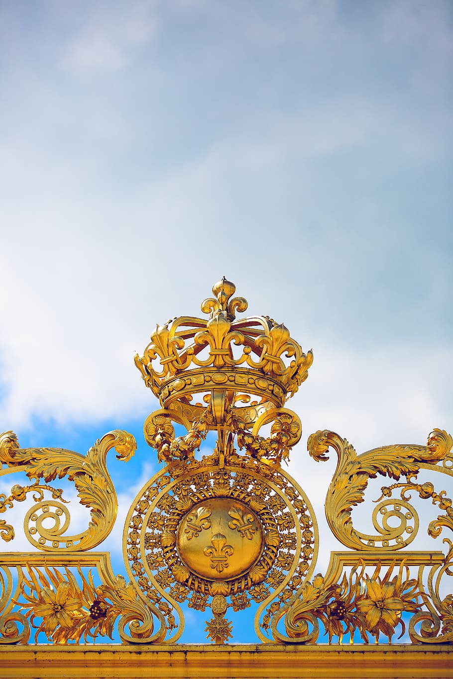 france, versailles, paris, cloud, travel, gold, castle, art and craft HD wallpaper