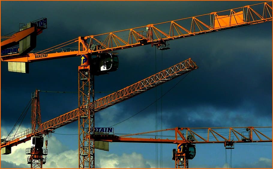 crane, metal, work, job, construction, machinery, crane - construction machinery HD wallpaper