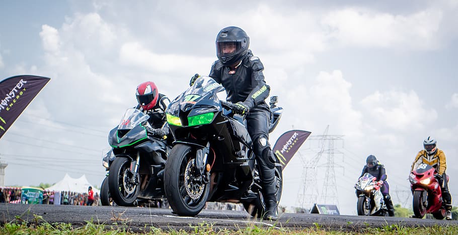 transportation, real people, helmet, headwear, cloud - sky HD wallpaper