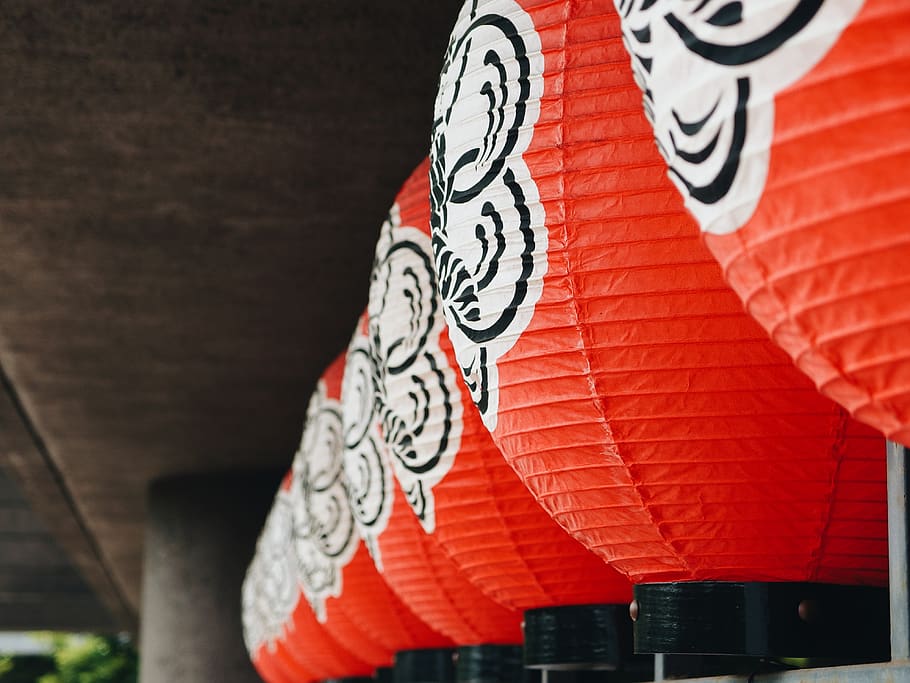 red paper lantern, pattern, art and craft, text, close-up, indoors HD wallpaper