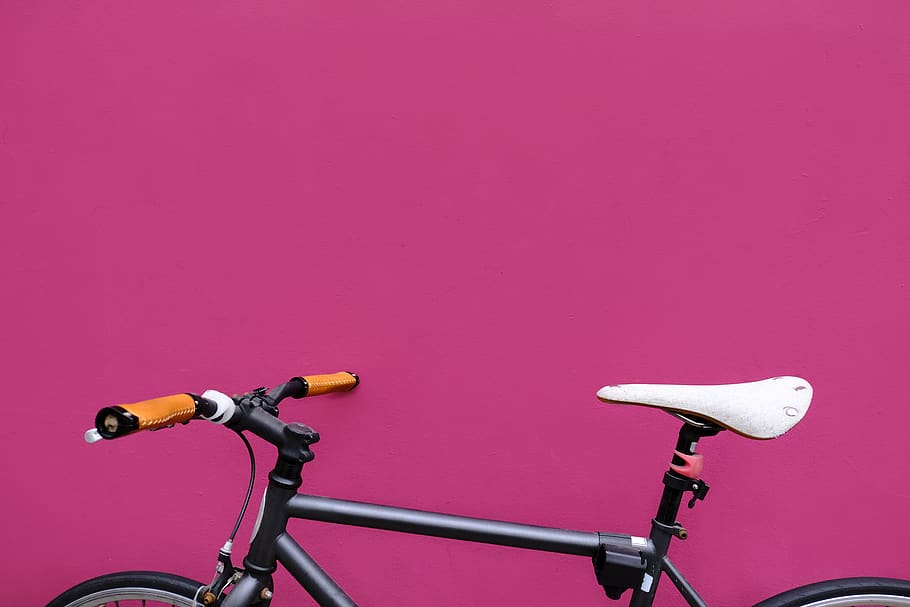 Black and Gray Metal Frame, background, bicycle, black bicycle HD wallpaper