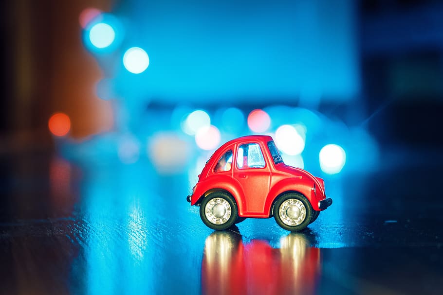 auto, car, red, toy, table, mode of transportation, motor vehicle HD wallpaper