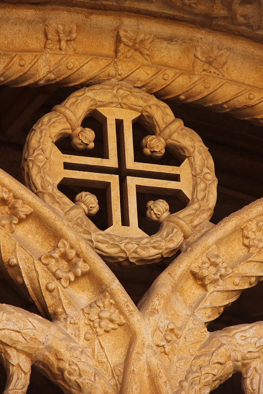 detail, architecture, monastery, texture, stone, decoration HD wallpaper