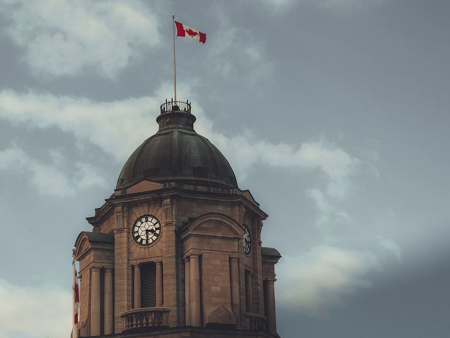 building, architecture, tower, clock tower, canada, québec city HD wallpaper