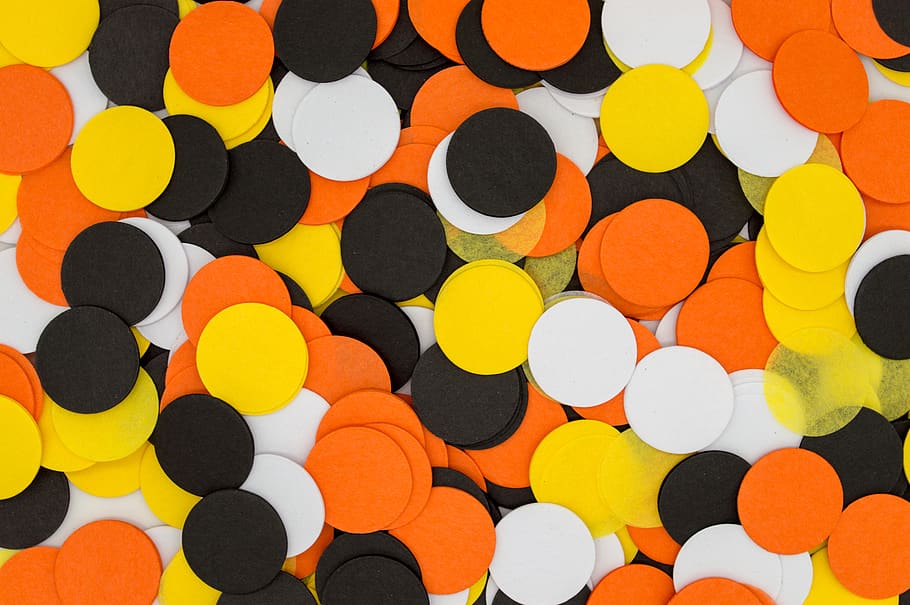 round assorted-color card lot, full frame, backgrounds, shape HD wallpaper
