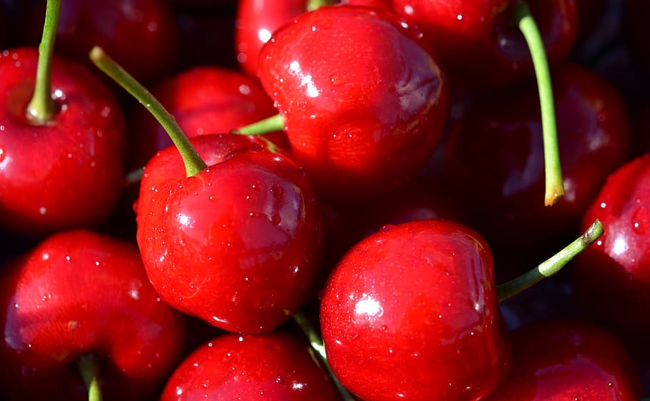 cherry, cherries, red, ripe, healthy, fruits, berries, sweet HD wallpaper