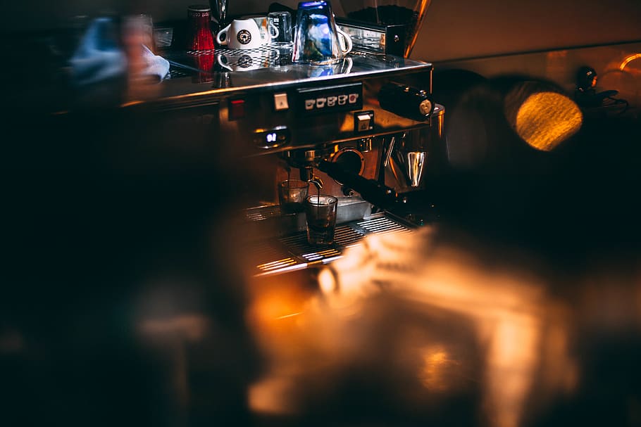 machine, coffee cup, light, person, human, tire, wheel, coffee machine HD wallpaper