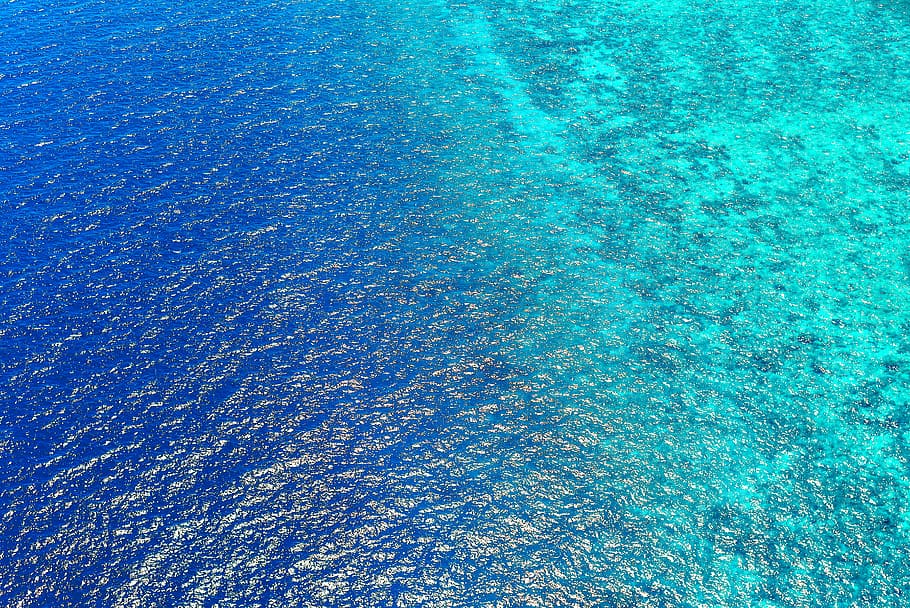 HD wallpaper: Bird's Eye View of Sea Water, 4k wallpaper, blue water ...