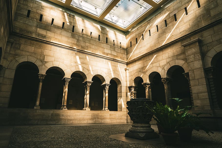 architecture, building, window, skylight, floor, arched, patio, HD wallpaper