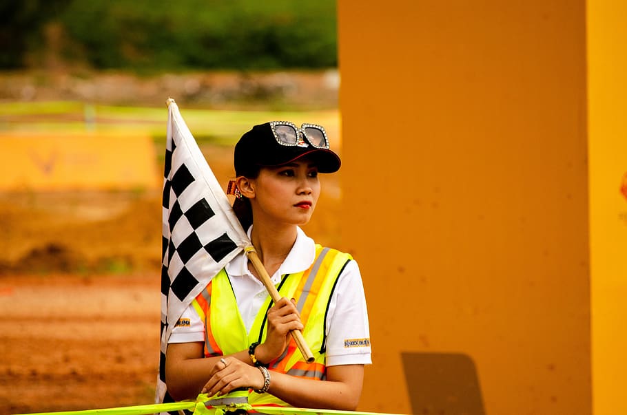 girl, racing, arbitration, one person, striped, child, casual clothing HD wallpaper