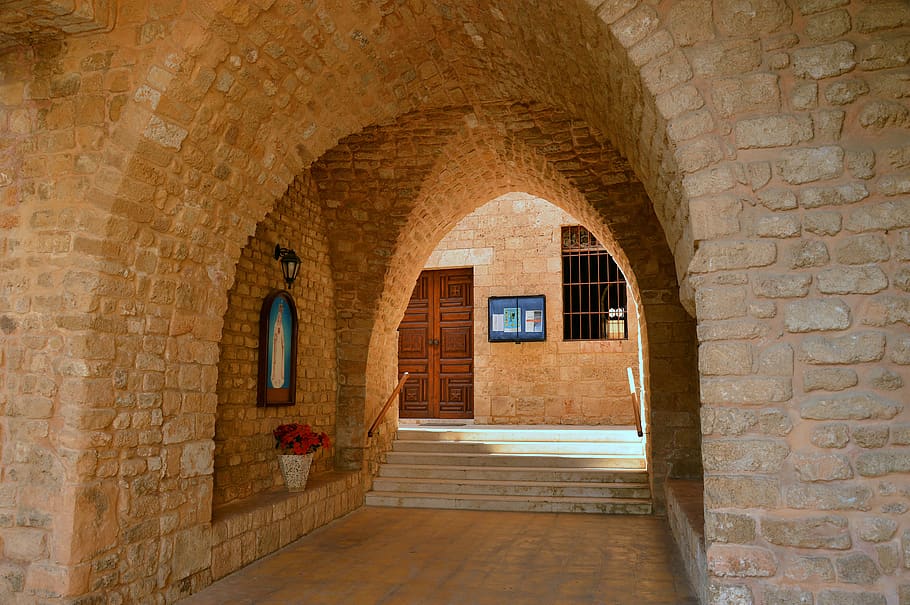 architecture, building, vault, arches, input, sandstones, church HD wallpaper