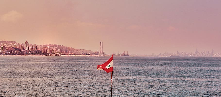 lebanon, wata salam, tabarja beach, city, architecture, red