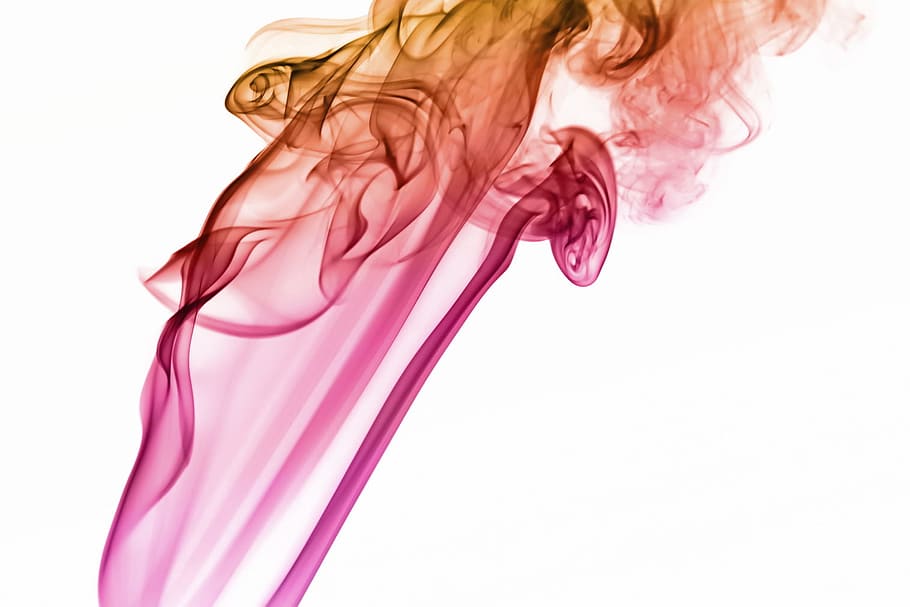 red, background, smoke, isolated, white, smooth, shape, abstract HD wallpaper