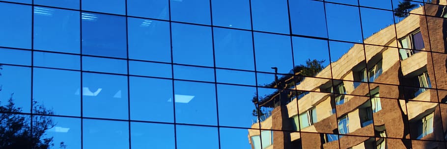 windows, buildings, architecture, glass, city, modernism, street, HD wallpaper