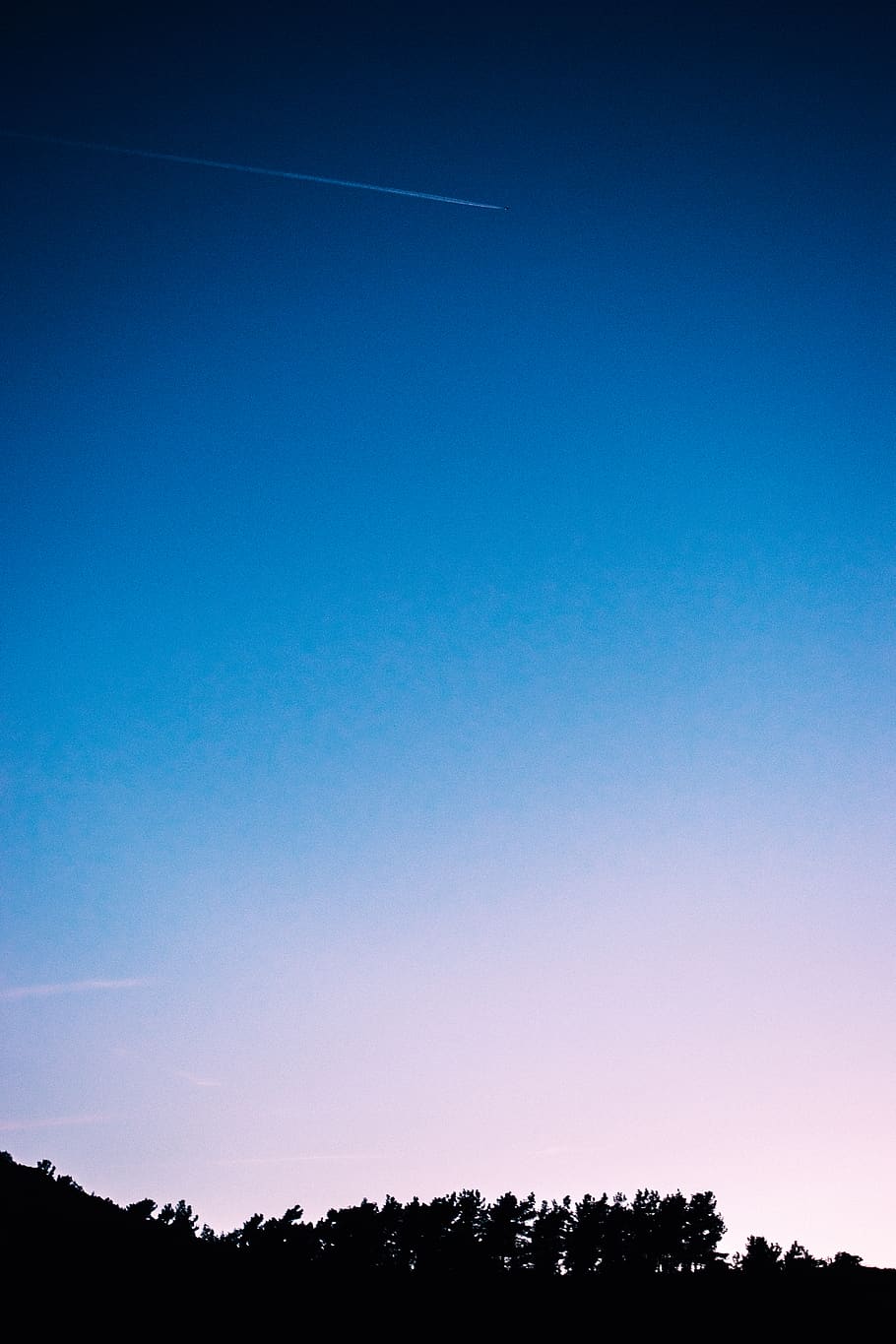 greece, kavala, sky, blue, gradient, nature, sunset, plane HD wallpaper