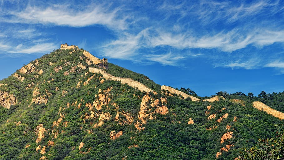 Green Hills Under Alto Cirrus Clouds, daylight, landscape, mountain HD wallpaper