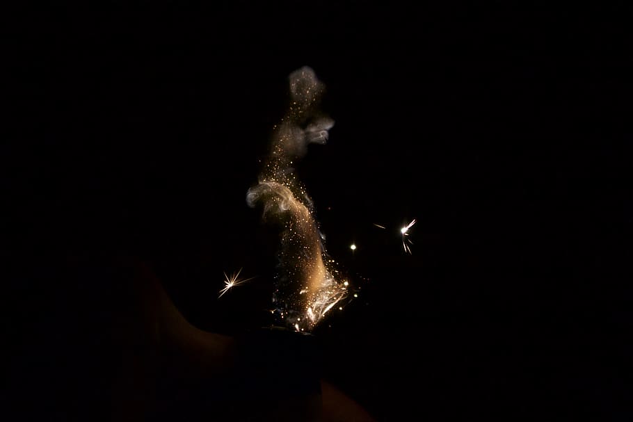 fire, falme, lighter, dark, hand, holding, night, wallpaper HD wallpaper