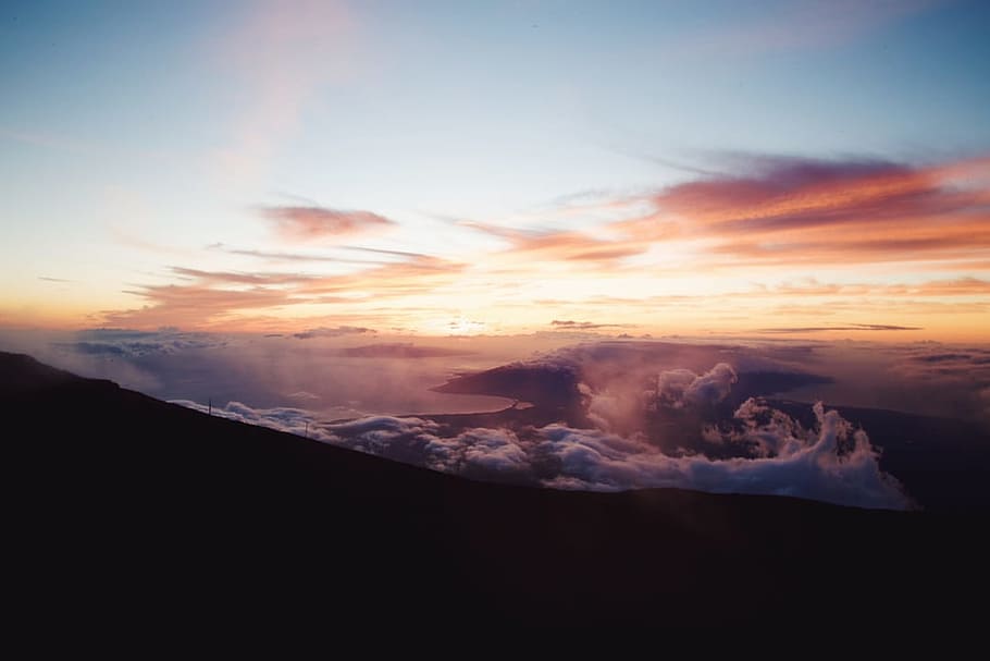 clouds, sunset, landscape, sky, sundown, nature, red, cloud - sky HD wallpaper
