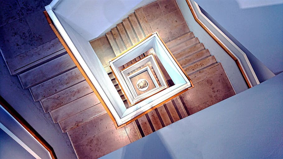 architecture, staircase, stairs, gradually, turn, modern, hell HD wallpaper