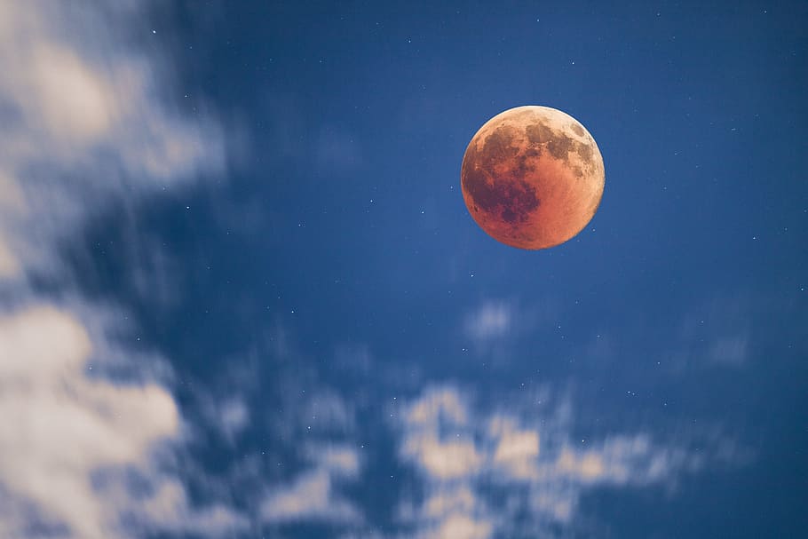 photo of sun, cloud, moon, star, sky, night, eclipse, lunar, space HD wallpaper