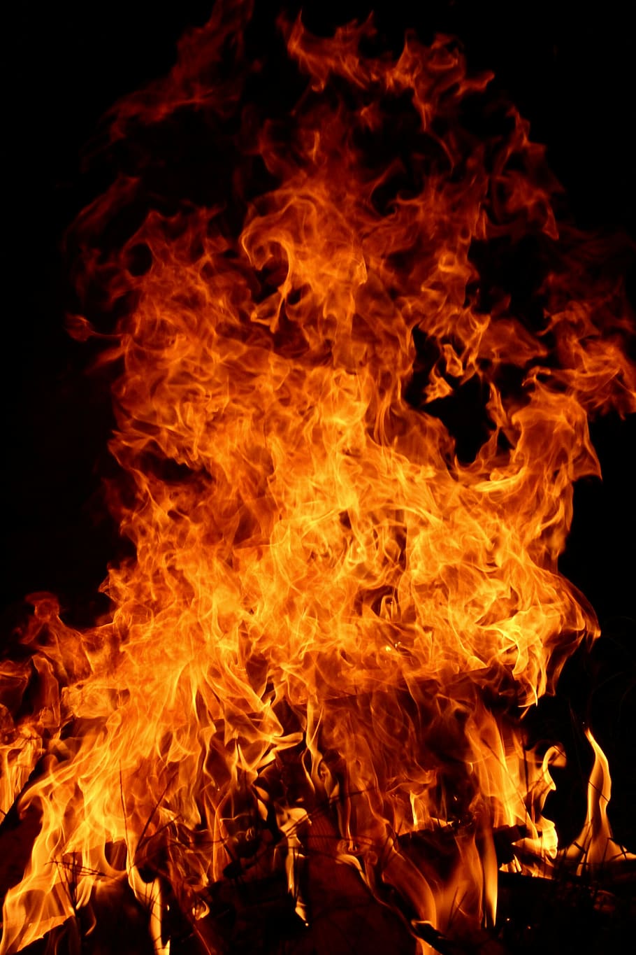 fire, colors, burn, orange, flame, burning, heat - temperature HD wallpaper