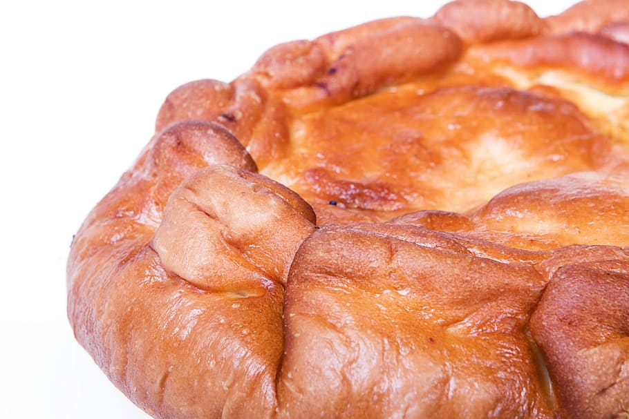 pie, close-up, top, whole, food, foil, isolated, photo, isolatedonwhite HD wallpaper