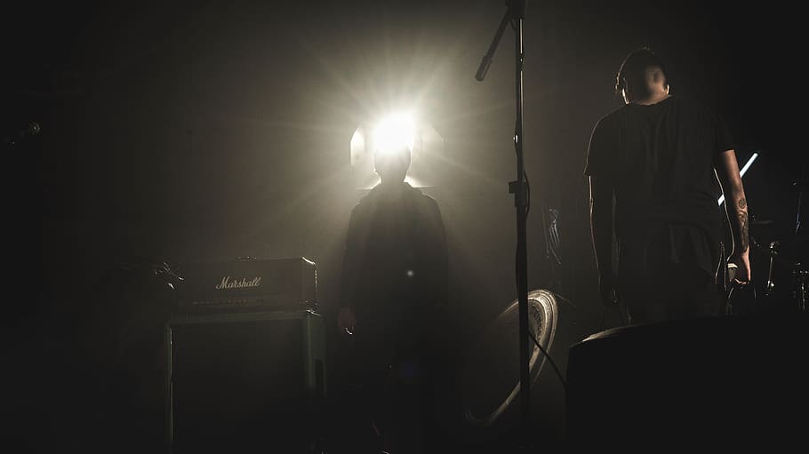 person, human, crowd, lighting, stage, musician, musical instrument HD wallpaper