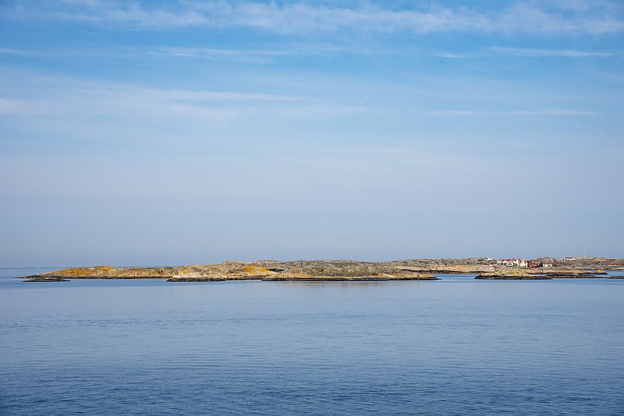 sweden, bohuslän, water, cliffs, nature, himmel, sea, the west coast HD wallpaper