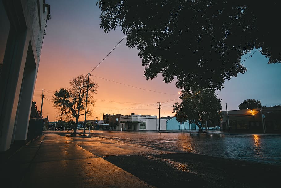 australia, narrandera, rain, summer, sunset, glow, miami, storm HD wallpaper