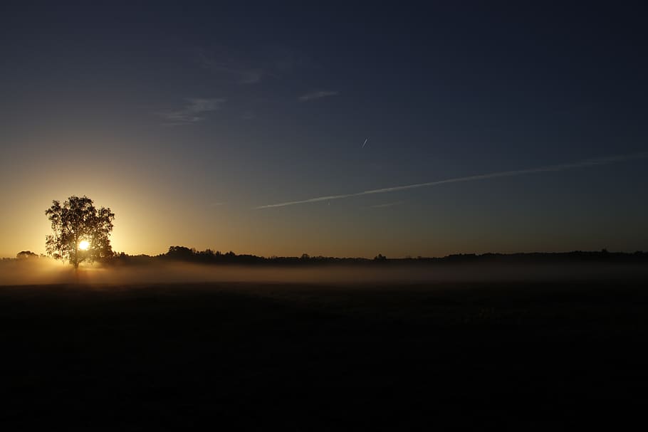sun, landscape, nature, sunset, mood, sunrise, abendstimmung HD wallpaper