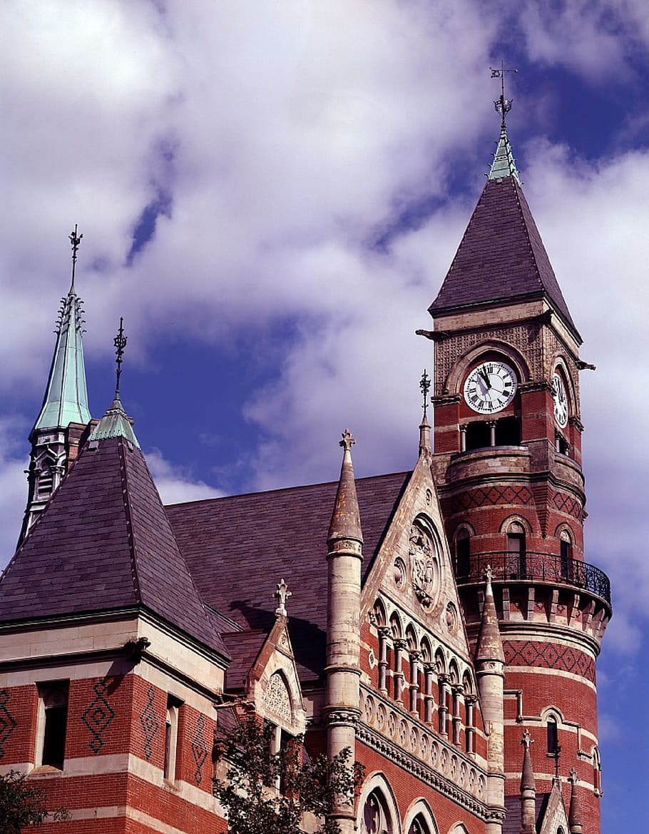 clock, tower, construction, architecture, urban, building, built structure HD wallpaper