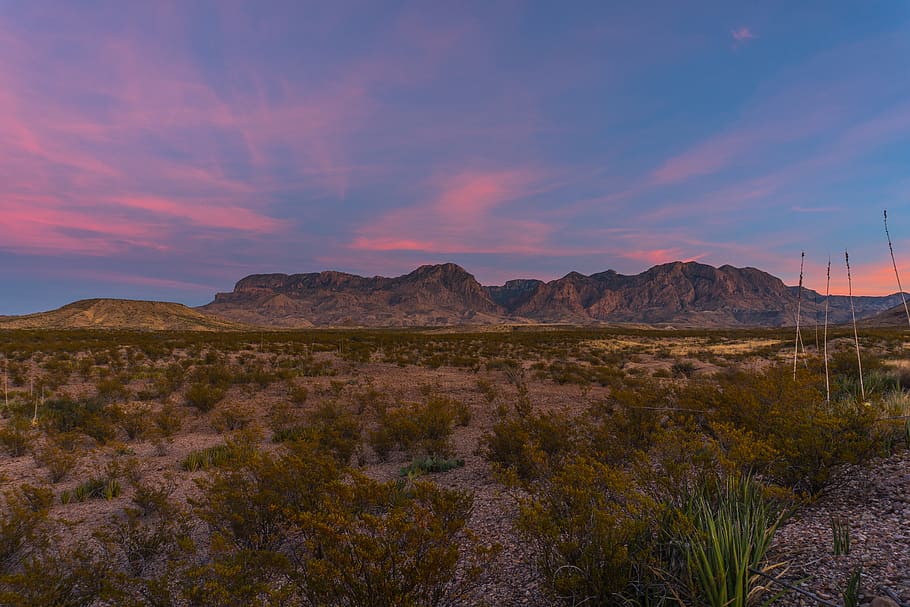 united states, big bend national park, sunset, texas, mountains