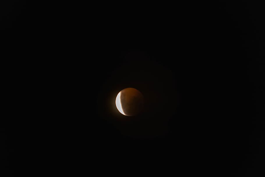 lunar eclipse, moon, nature, outdoors, space, astronomy, universe HD wallpaper