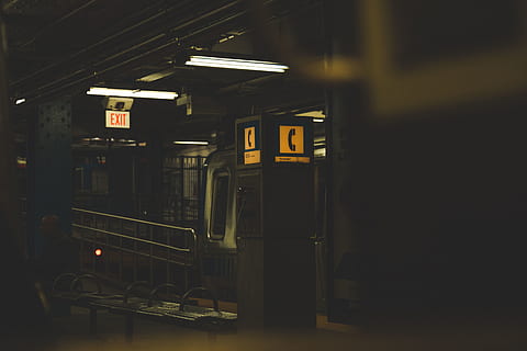 Telephone Booth, architecture, bench, city, dark, eerie, exit HD wallpaper