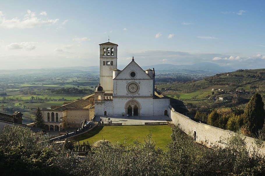 italy, assisi, basilica of san francesco d'assisi, nature, love