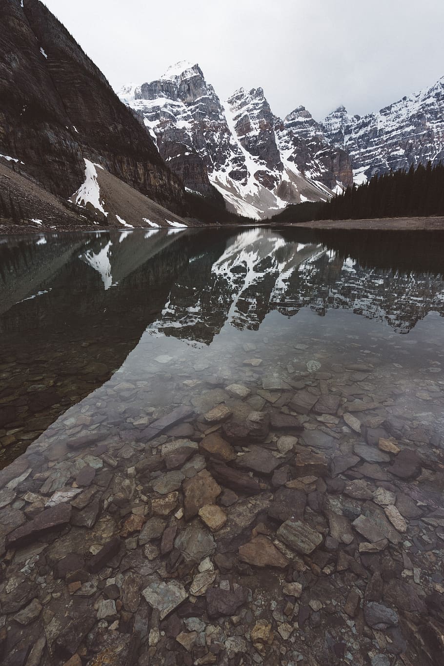 water, reflect, reflection, landscape, outdoors, wild, snow HD wallpaper