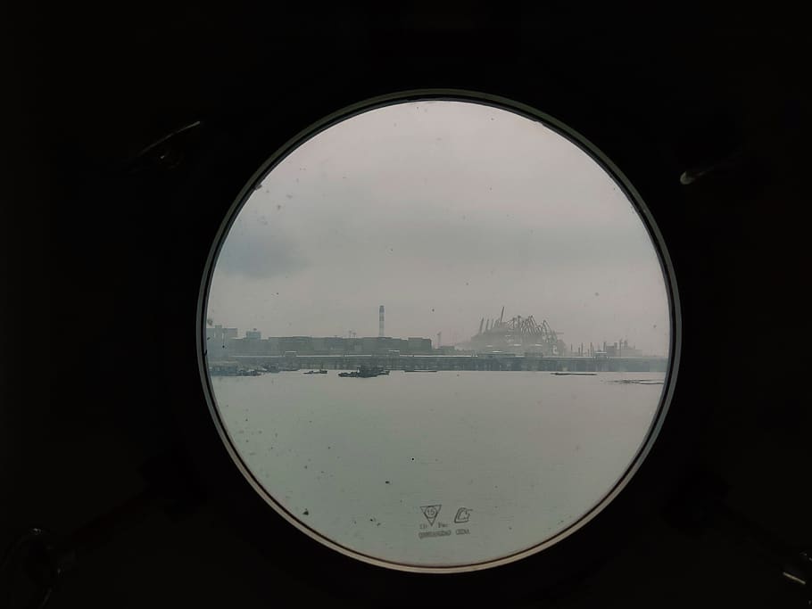 geometric shape, circle, sky, water, window, no people, nature HD wallpaper