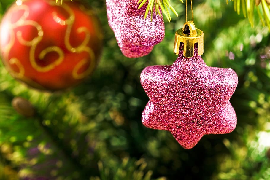 background, ball, bauble, blue, blur, bright, celebration, christmas HD wallpaper