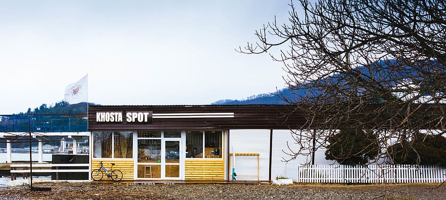 Krosta Spot Establishment, building, daytime, trees, architecture HD wallpaper