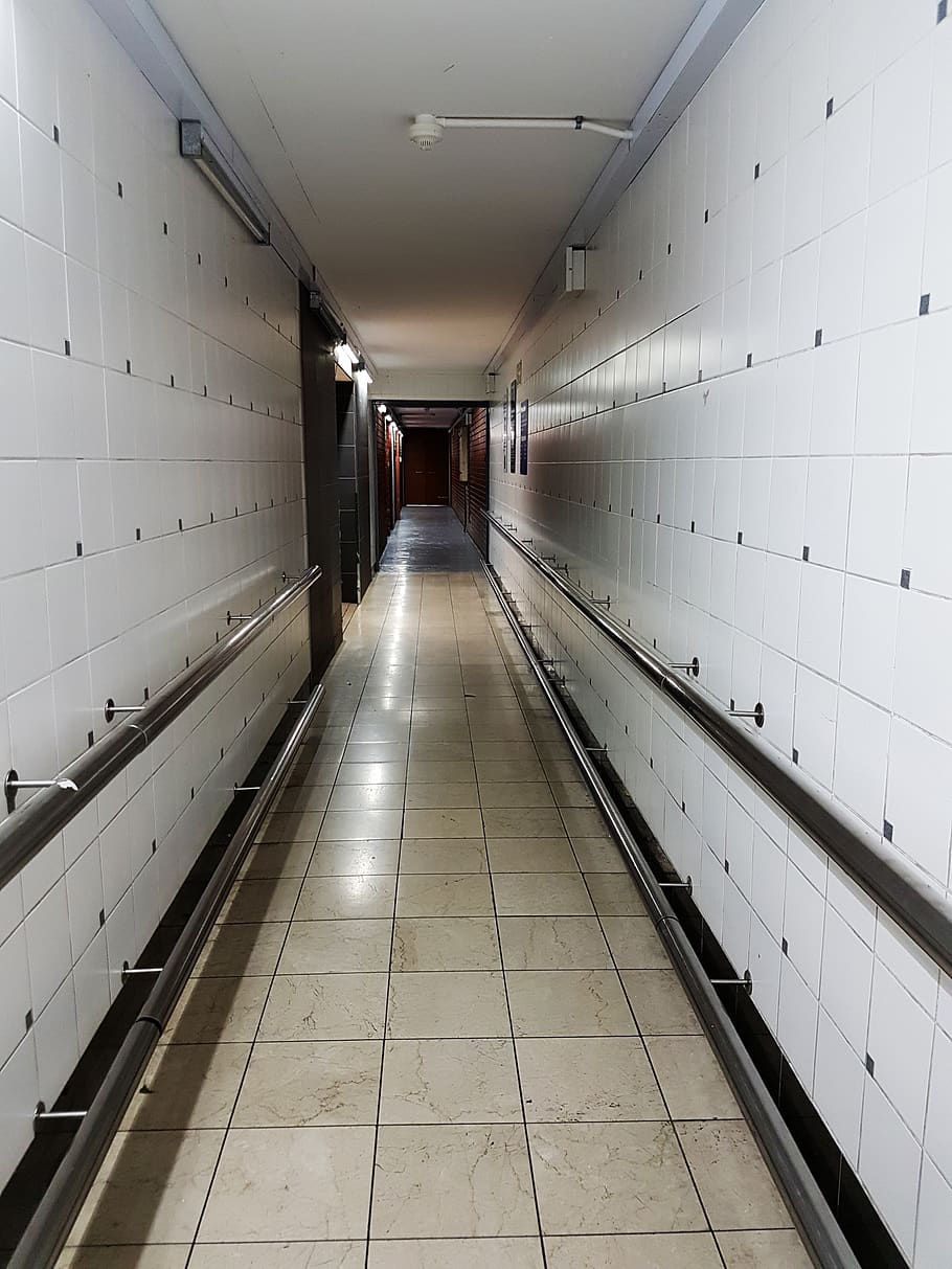 passage, corridor, ghostly, perspective, building, architecture HD wallpaper