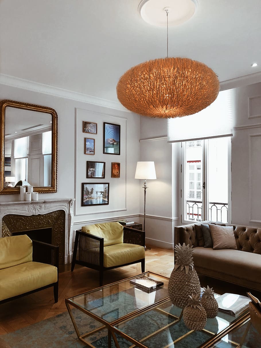 Brown Pendant Lamp, beautiful, comfort, comfortable, contemporary HD wallpaper