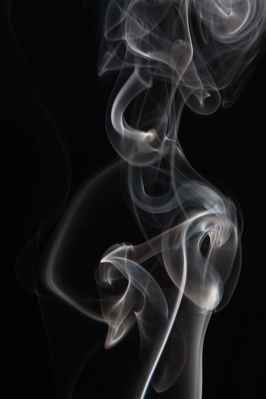 smoke, background, black, white, graphic, hot, isolated, curve HD wallpaper