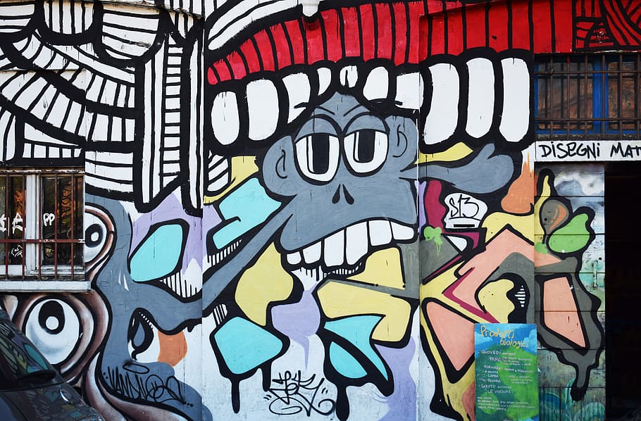 Cartoon Graffiti, art, black, colorful, HD phone wallpaper | Peakpx