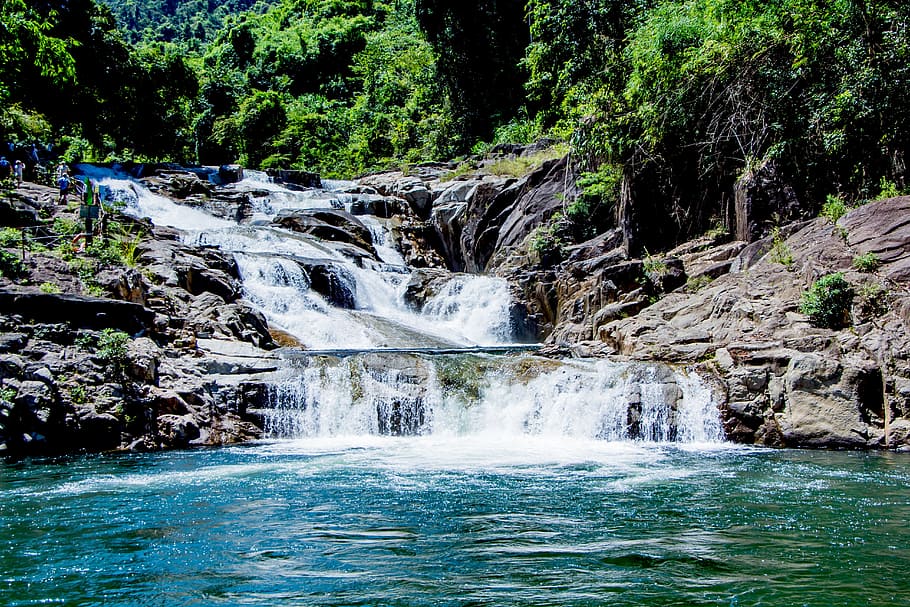 Cascade Waterfalls, beautiful, environment, flow, forest, independence HD wallpaper