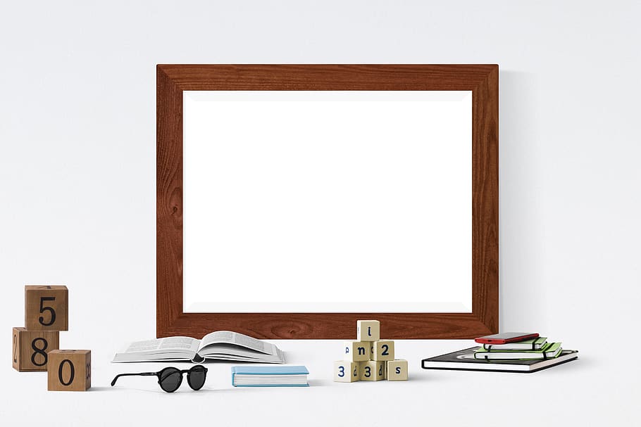 poster, frame, boxes, books, sunglass, no people, copy space HD wallpaper