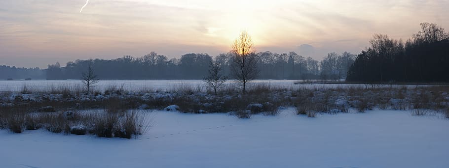 snow, water, winter, panoramic, lake, landscape, outdoors, frost HD wallpaper