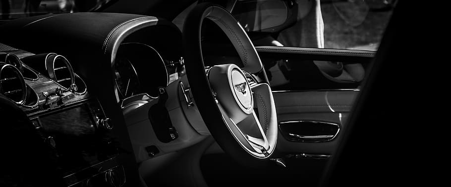 bentley, car, steering wheel, bentley bentayga, vehicle, automotive, HD wallpaper